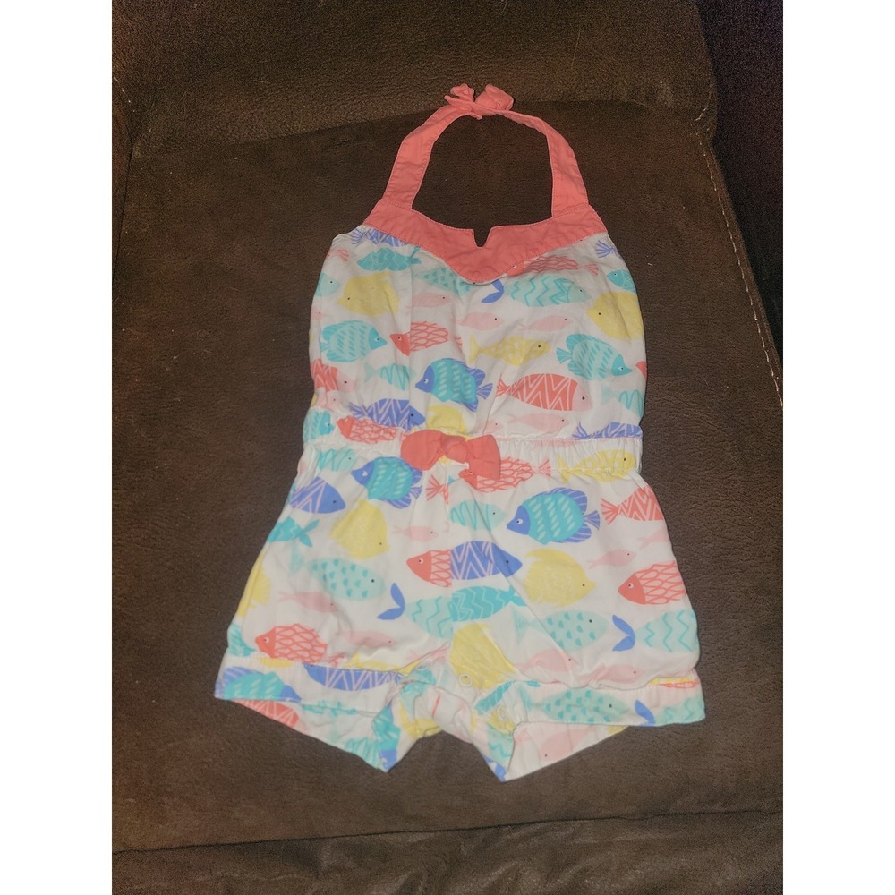 Gymboree tropical breeze fish romper halter one piece size 12 18 months‎